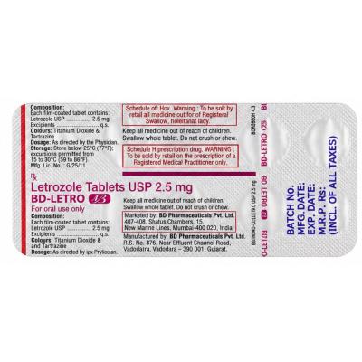 Letero 2.5 mg Tablet view 3