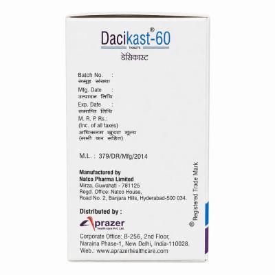 Dacikast 60mg Tablet view 4