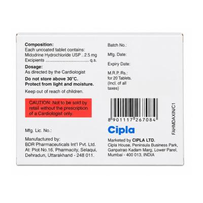 Cipmido 2.5 mg Tablet view 4